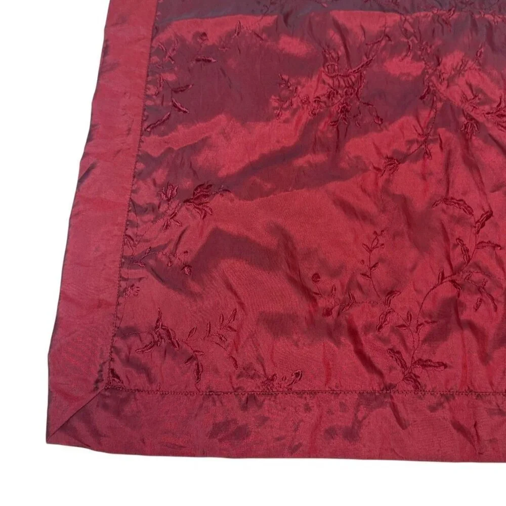 Rodeo Home Embroidered Pillowcases Set of 2 Burgundy Red Pillow Standard Shams